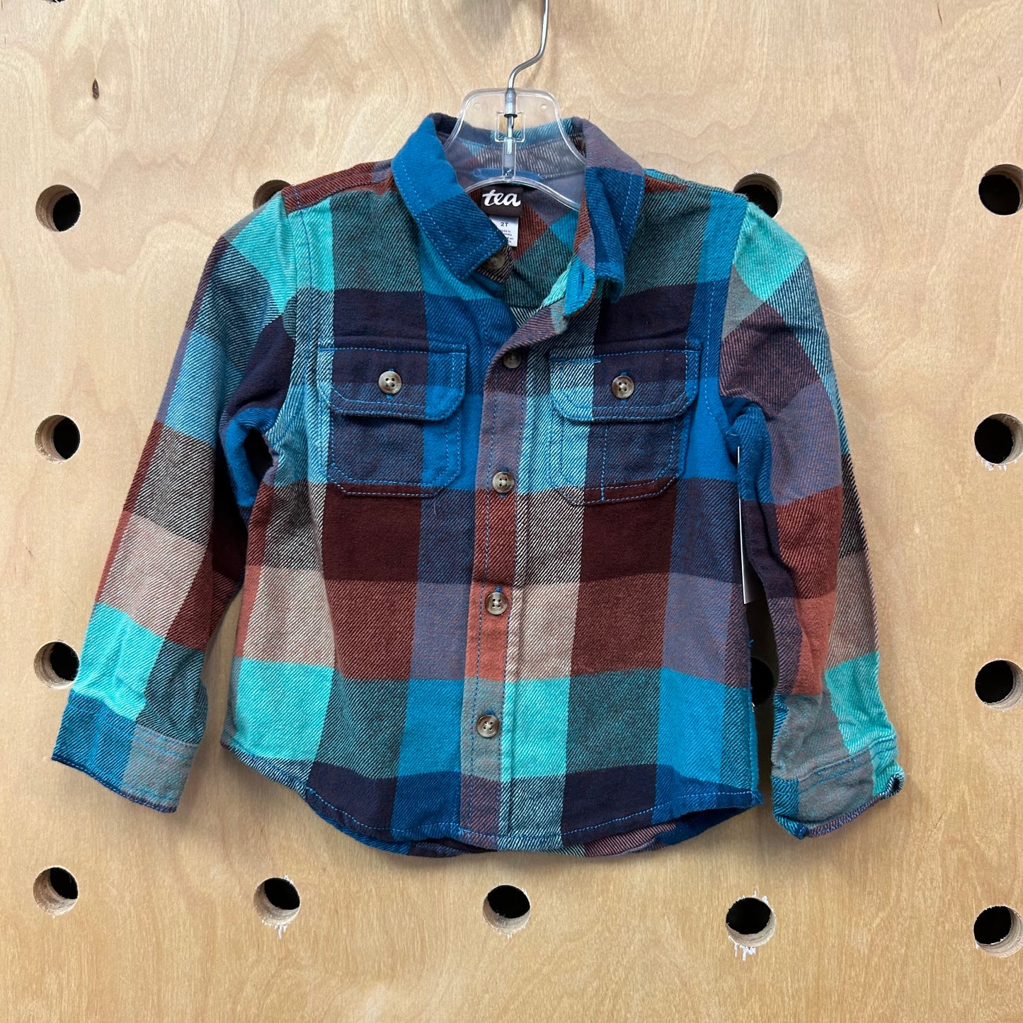 Blue & Brown Plaid Flannel
