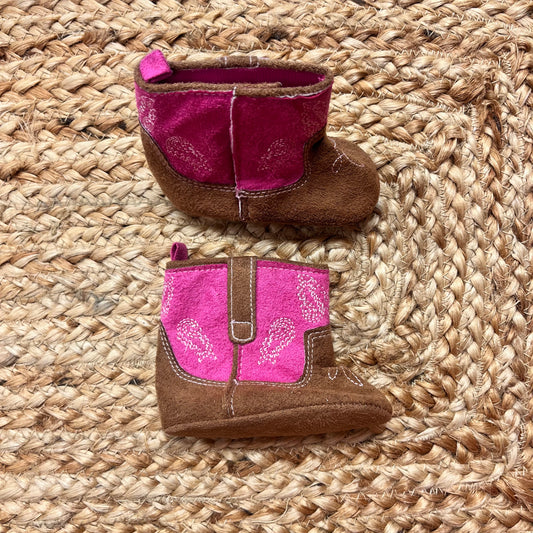 Textile Pink Cowgirl Boots