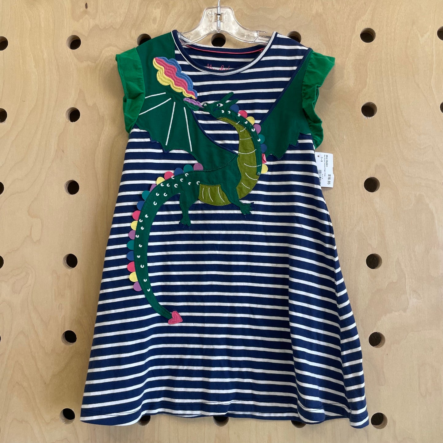 Blue Striped Rainbow Dragon Dress