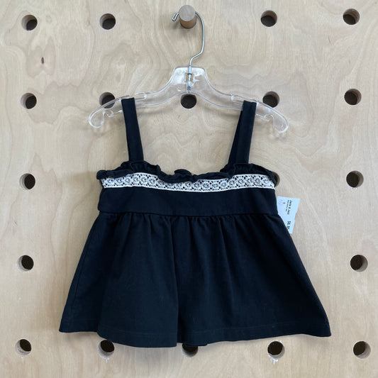 Black Ruffle Tank