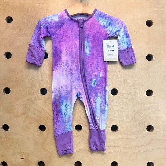 Purple Tie Dye Bamboo Zippy