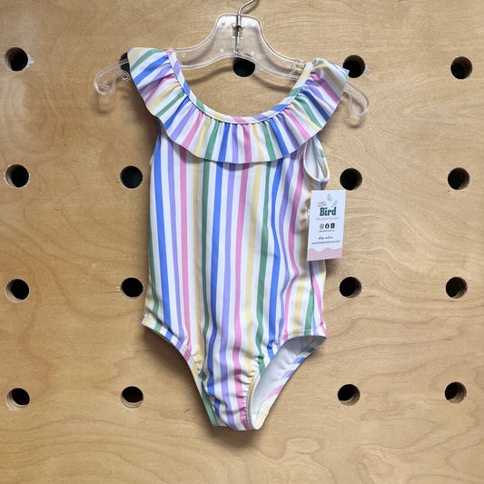 Pastels Striped Swimsuit