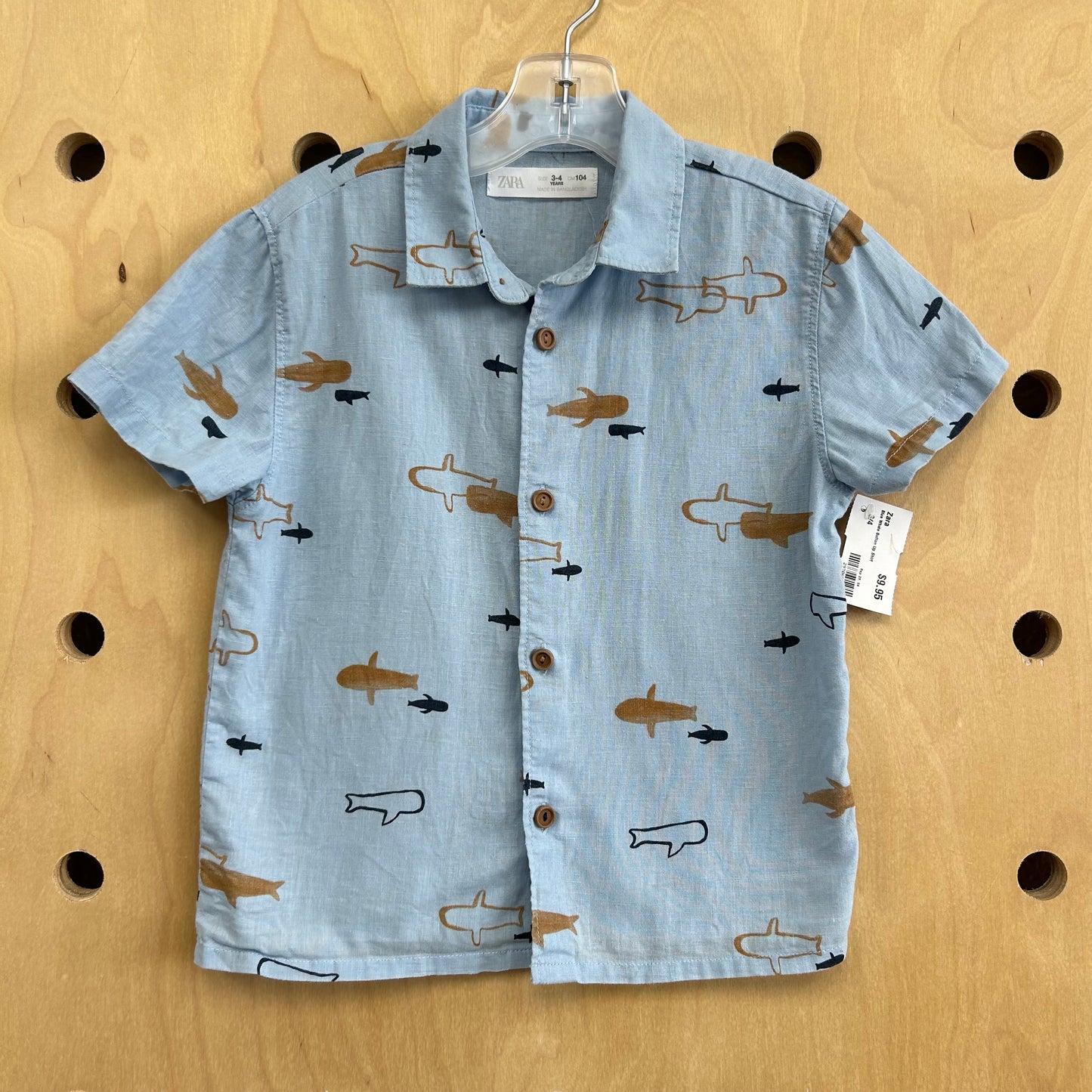 Blue Whale Button Up Shirt