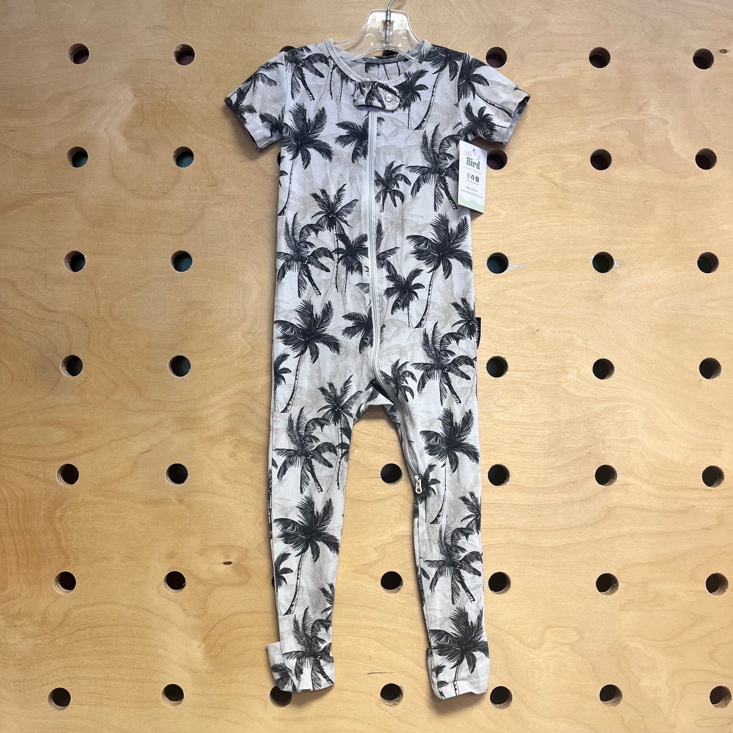 Cream/Black Palm Tree Zippy