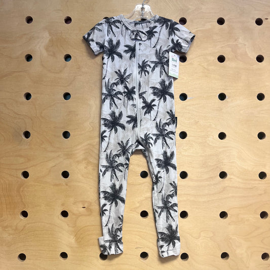 Cream/Black Palm Tree Zippy
