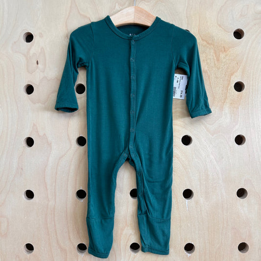 Green Bamboo Snap Footies