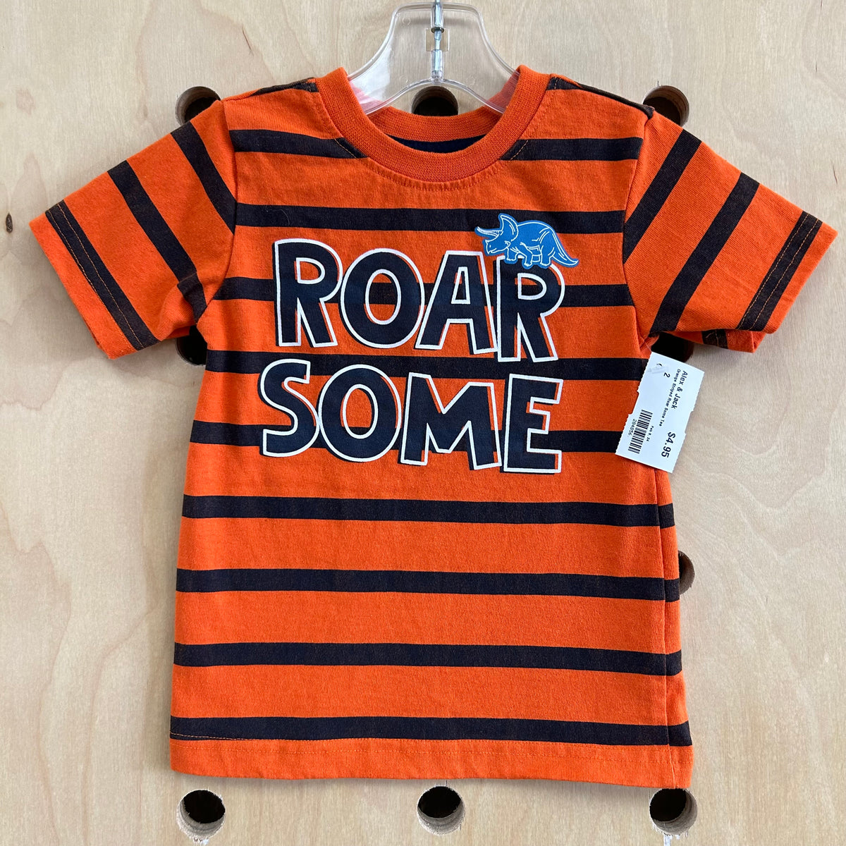 Orange Striped Roar Some Tee