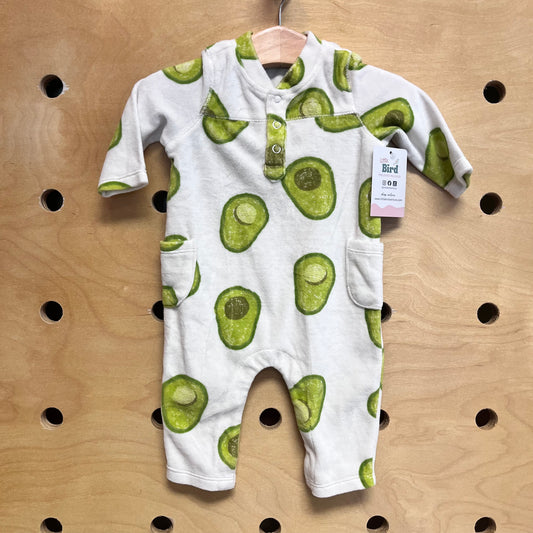 White Avocados Pocket Romper
