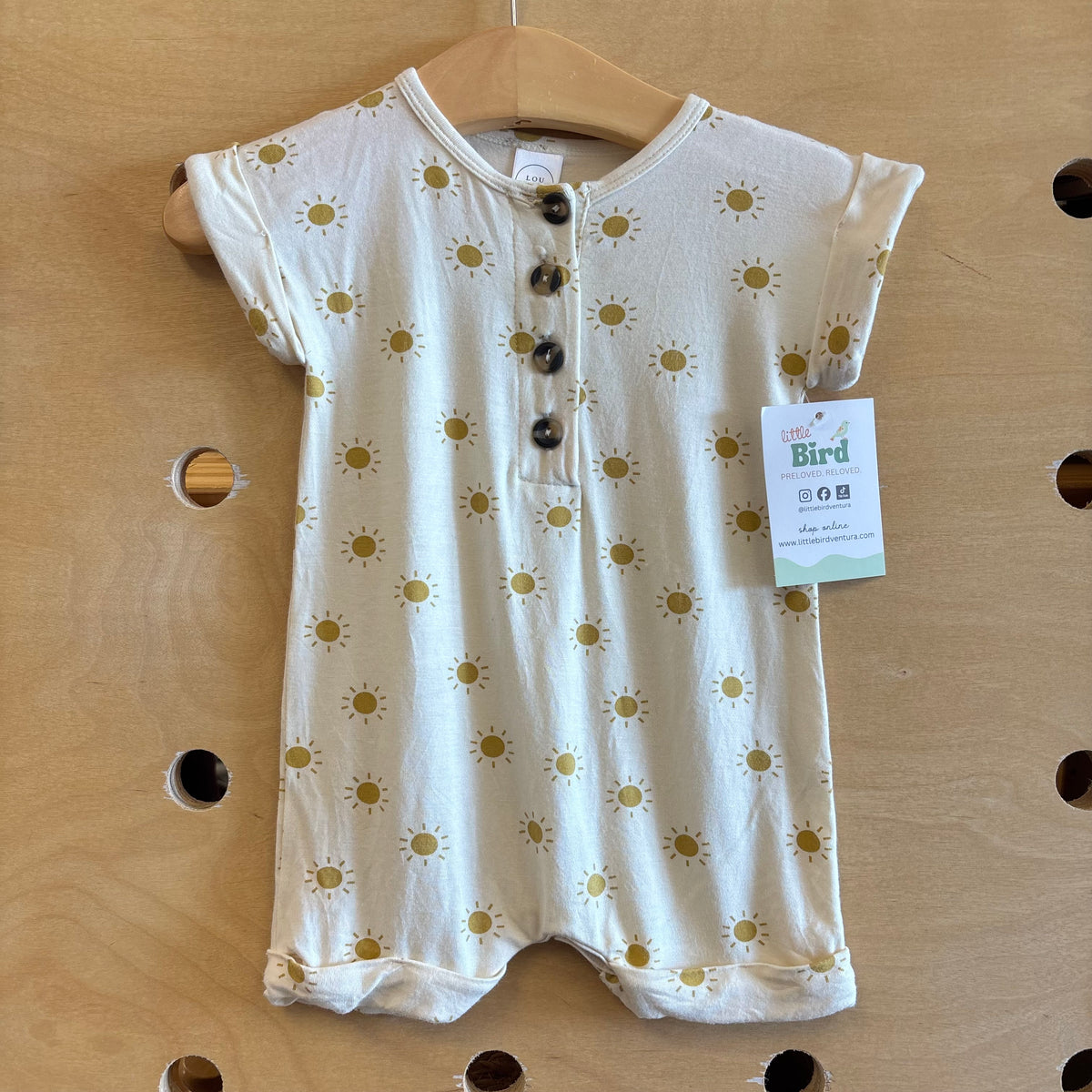 Cream/Mustard Suns Romper