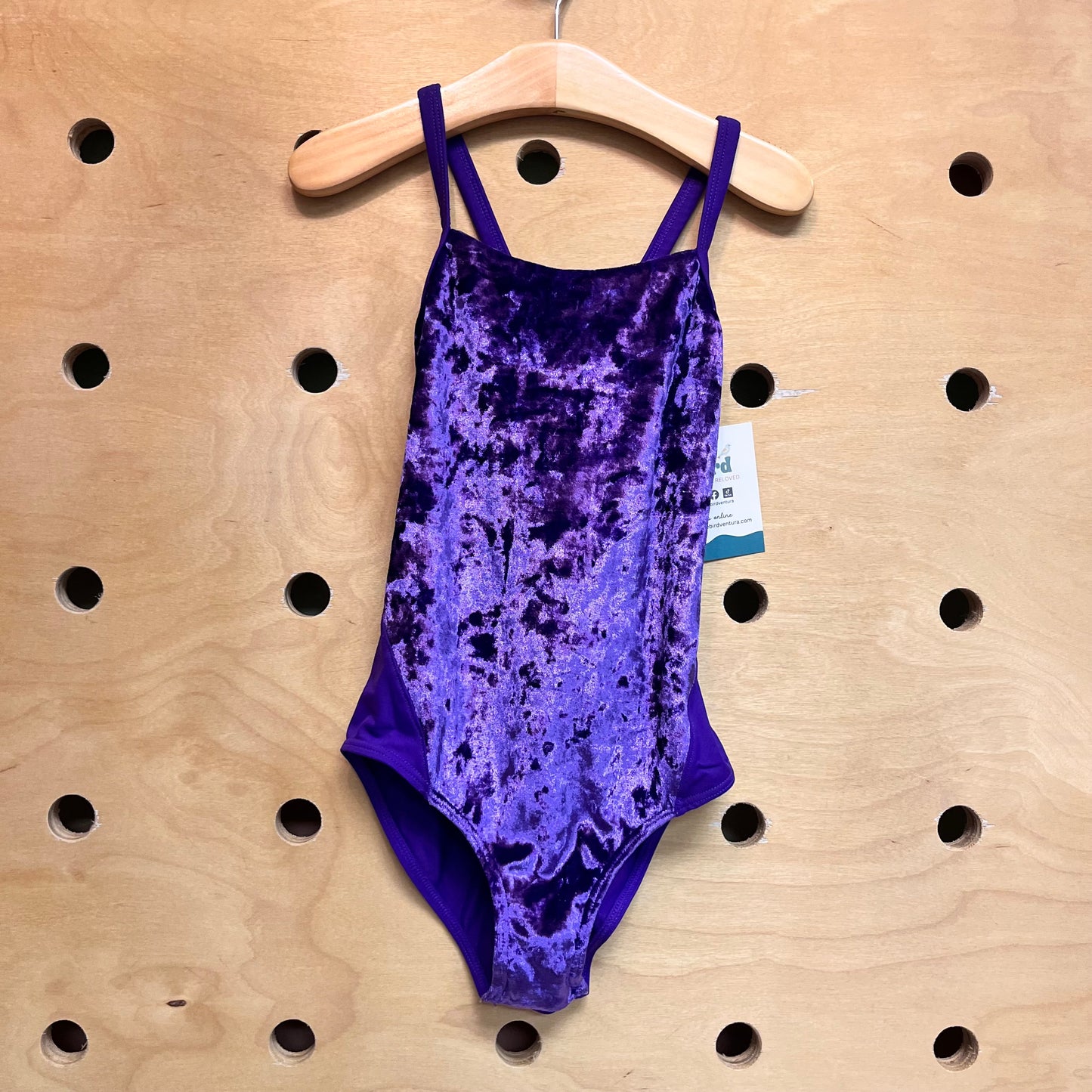Purple Velour Leotard