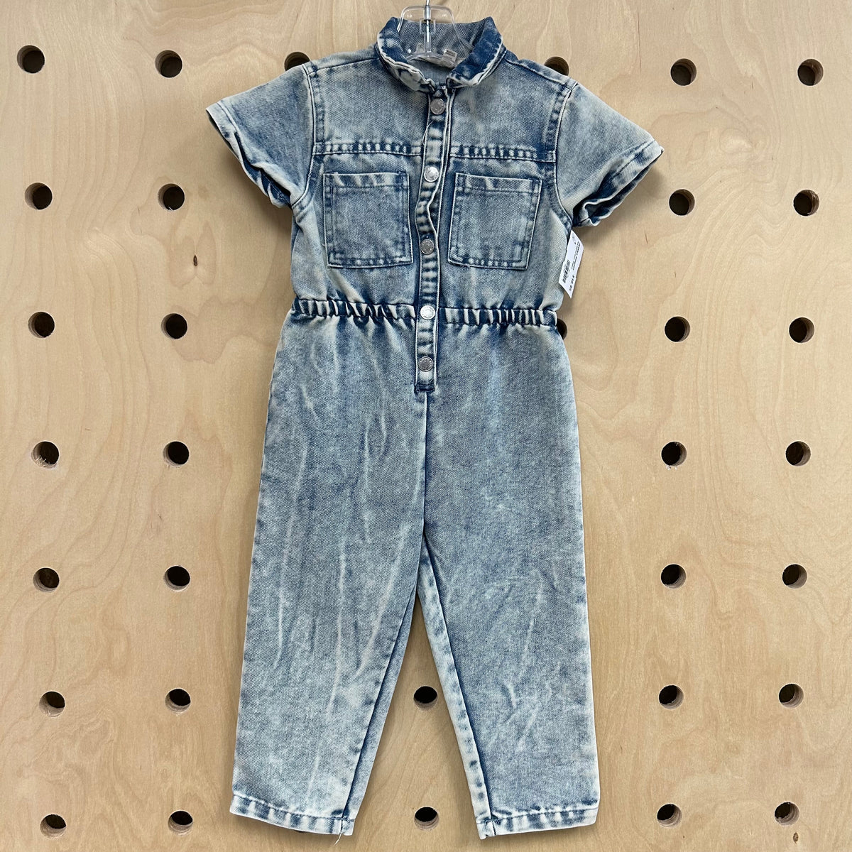 Acid Washed Denim Jumpsuit