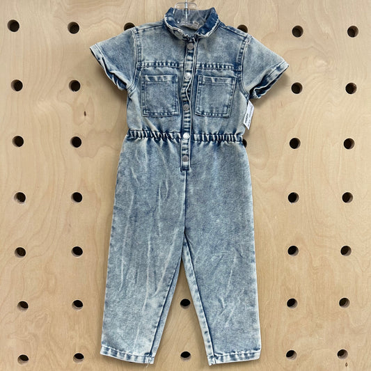 Acid Washed Denim Jumpsuit