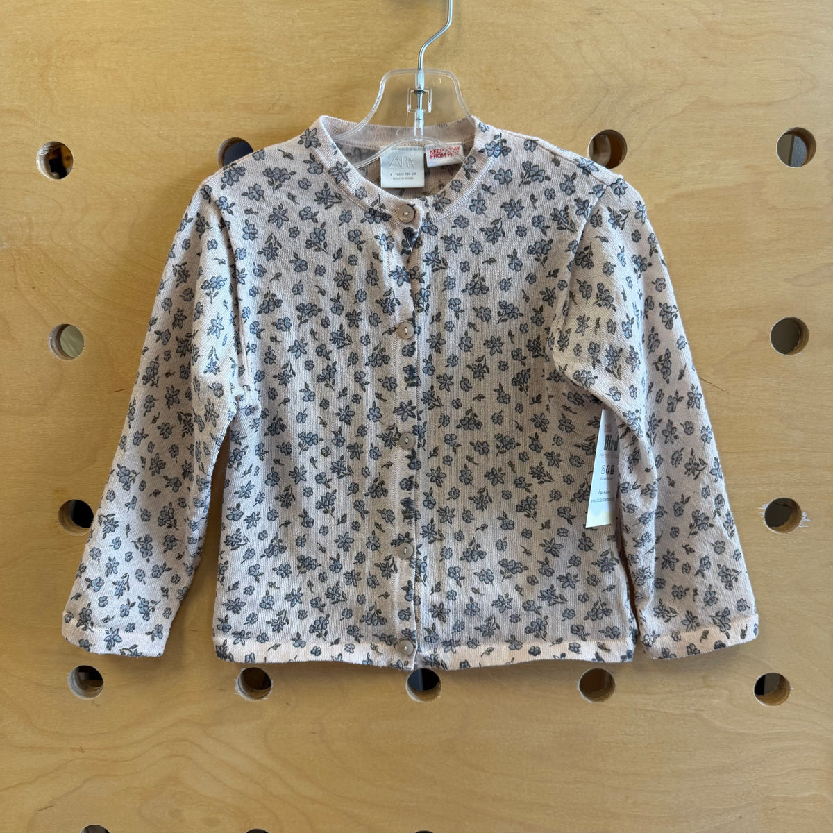 Cream/Blue Floral Button Up Cardigan