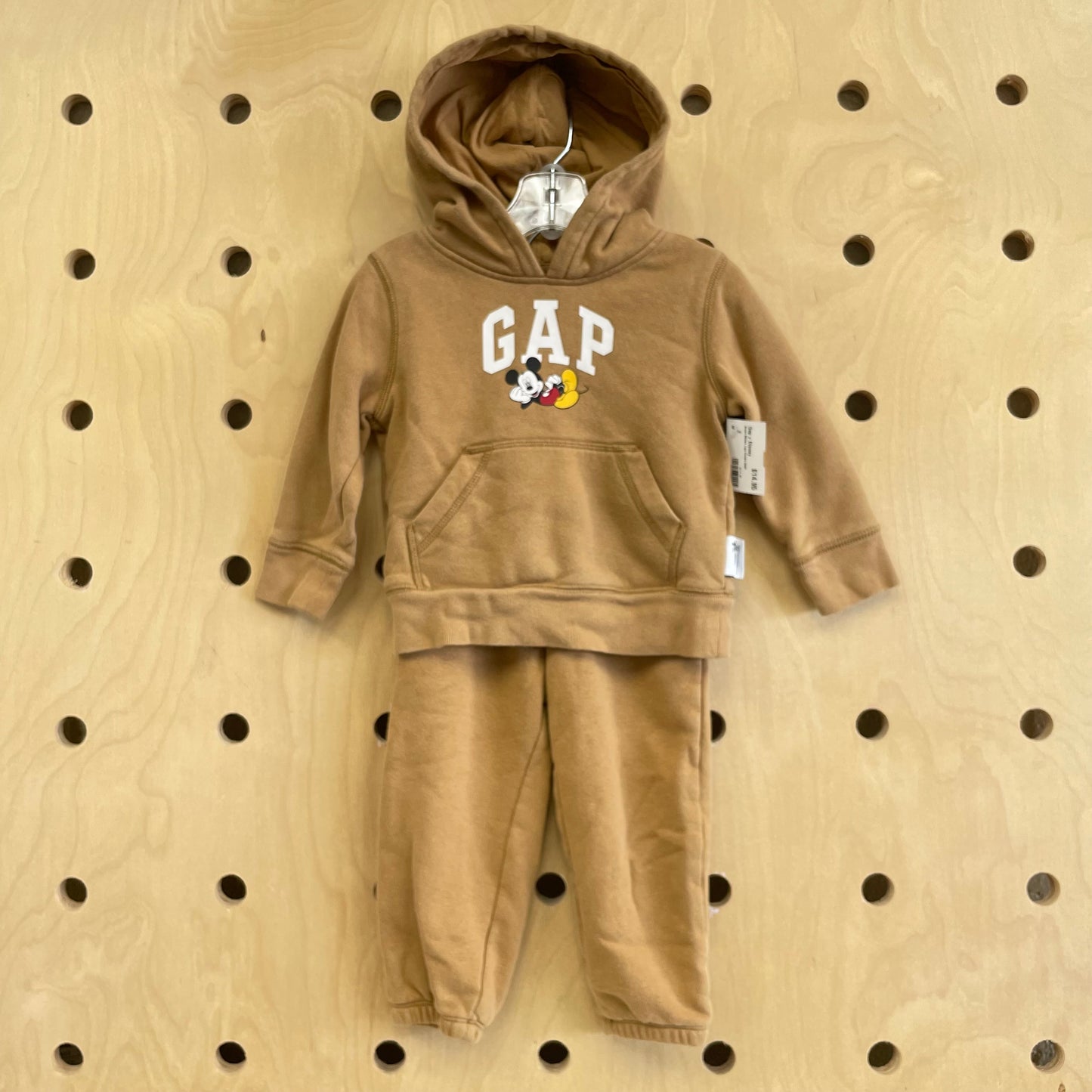 Brown Mickey Logo Hoodie Outift
