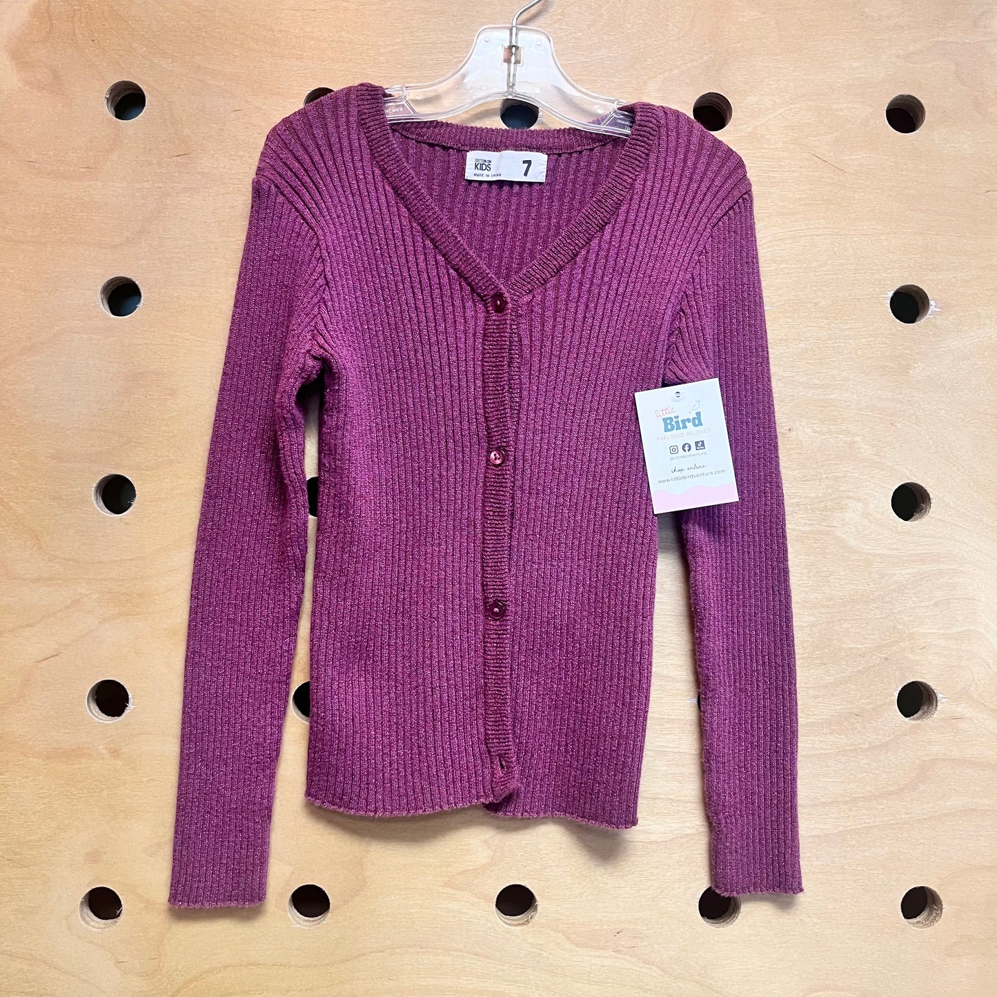 Plum Sparkle Cardigan
