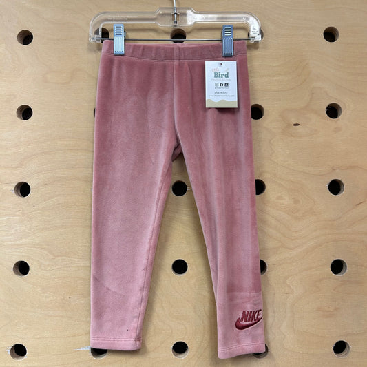 Pink Velour Leggings