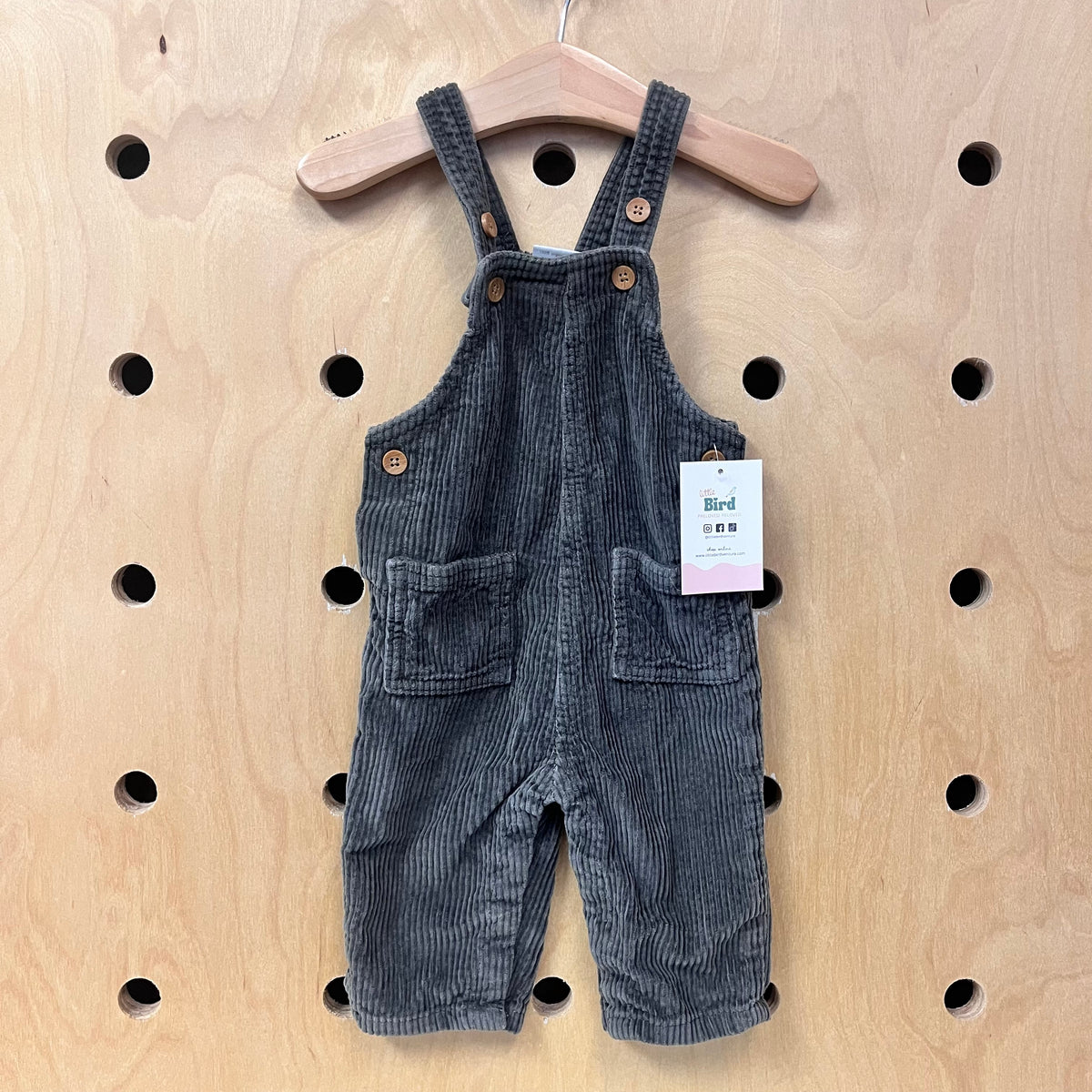 Grey Cord Overalls