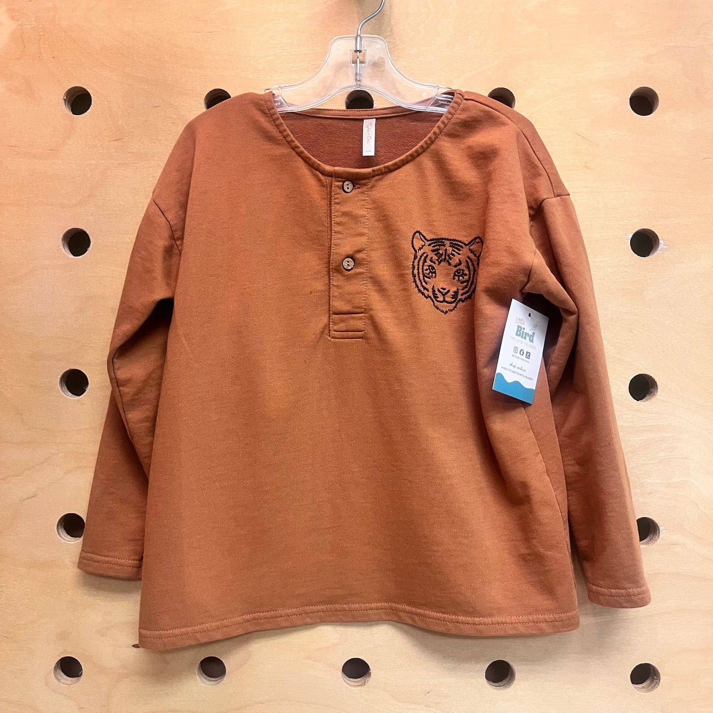 French Terry Tiger Henley Pullover