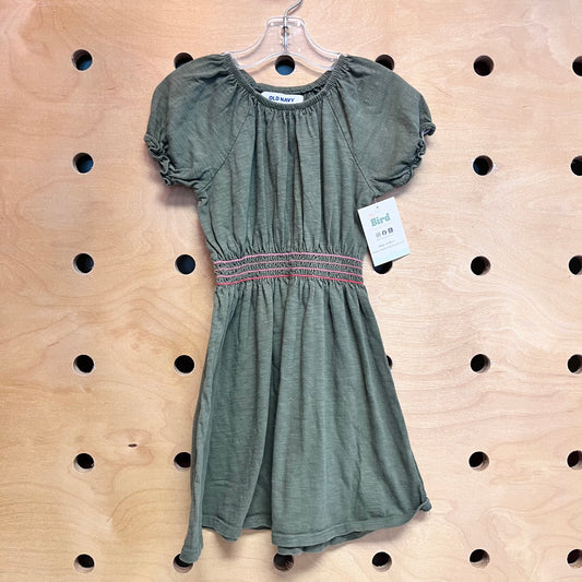 Green Smocked Waist Dress