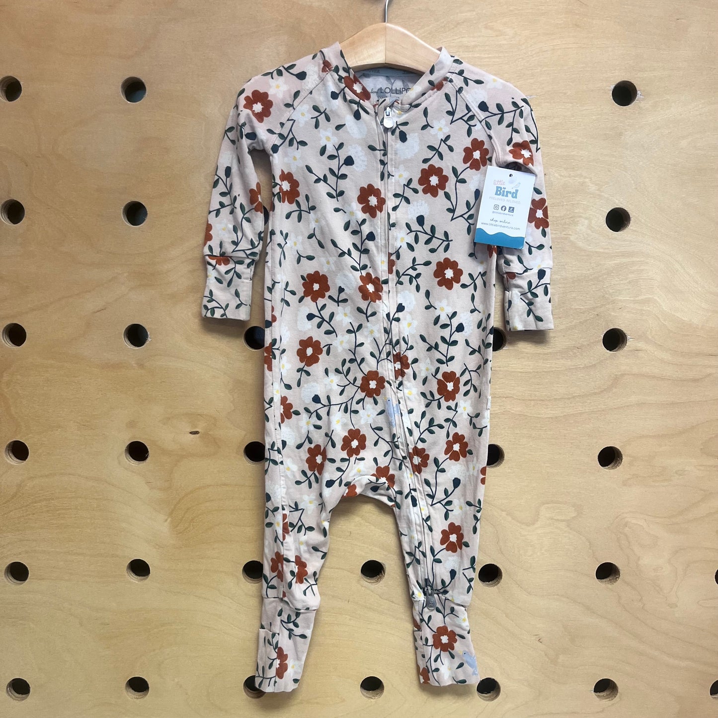 Tan/Marigold Floral Zippy