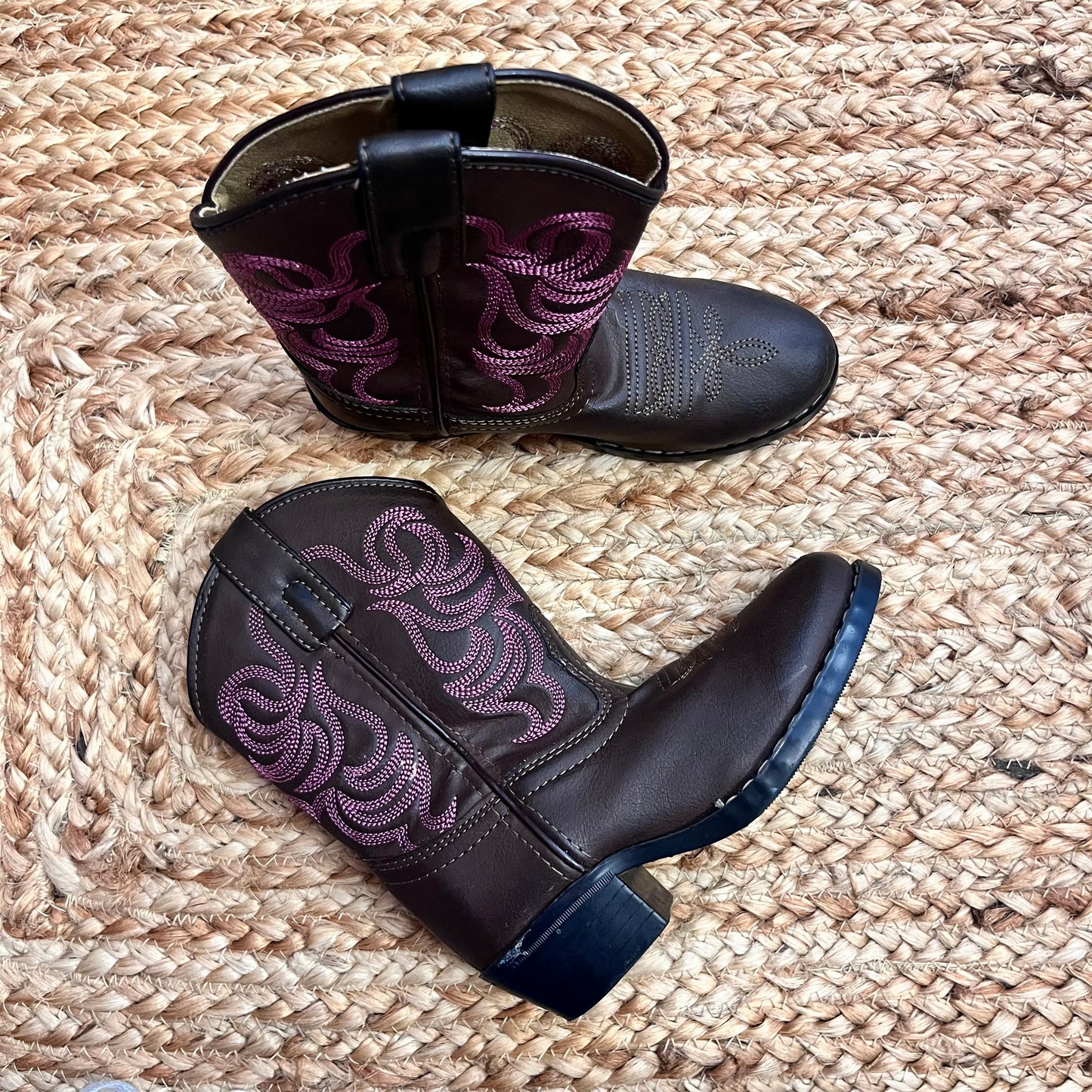 Brown & Pink Cowgirl Boots