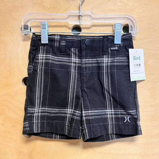 Black Plaid Shorts