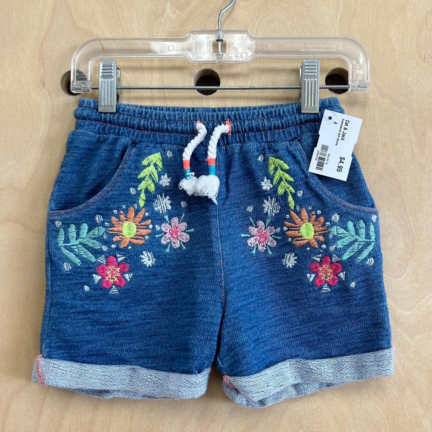 Emboidered Soft Shorts