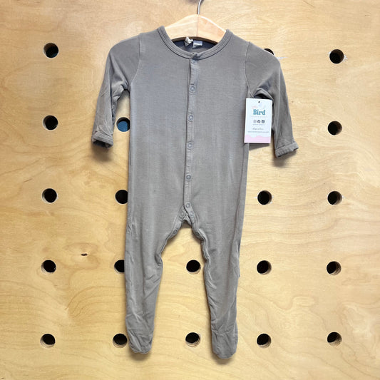Grey Snap Bamboo Romper