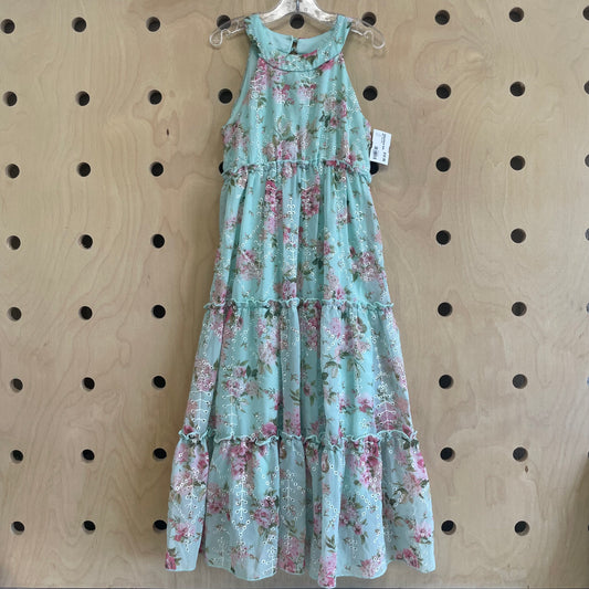 Mint Floral Dress