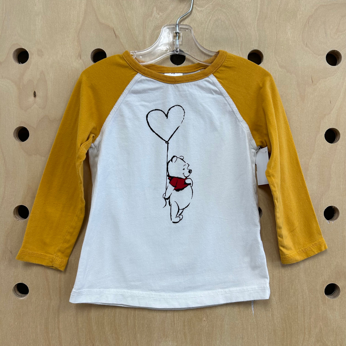 Mustard & White Pooh Raglan
