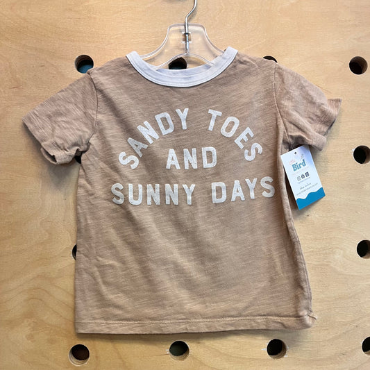 Organic Tan 'Sandy Toes' Tee