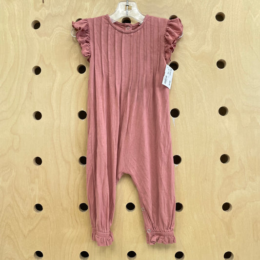 Pink Ruffled Bamboo Onsie
