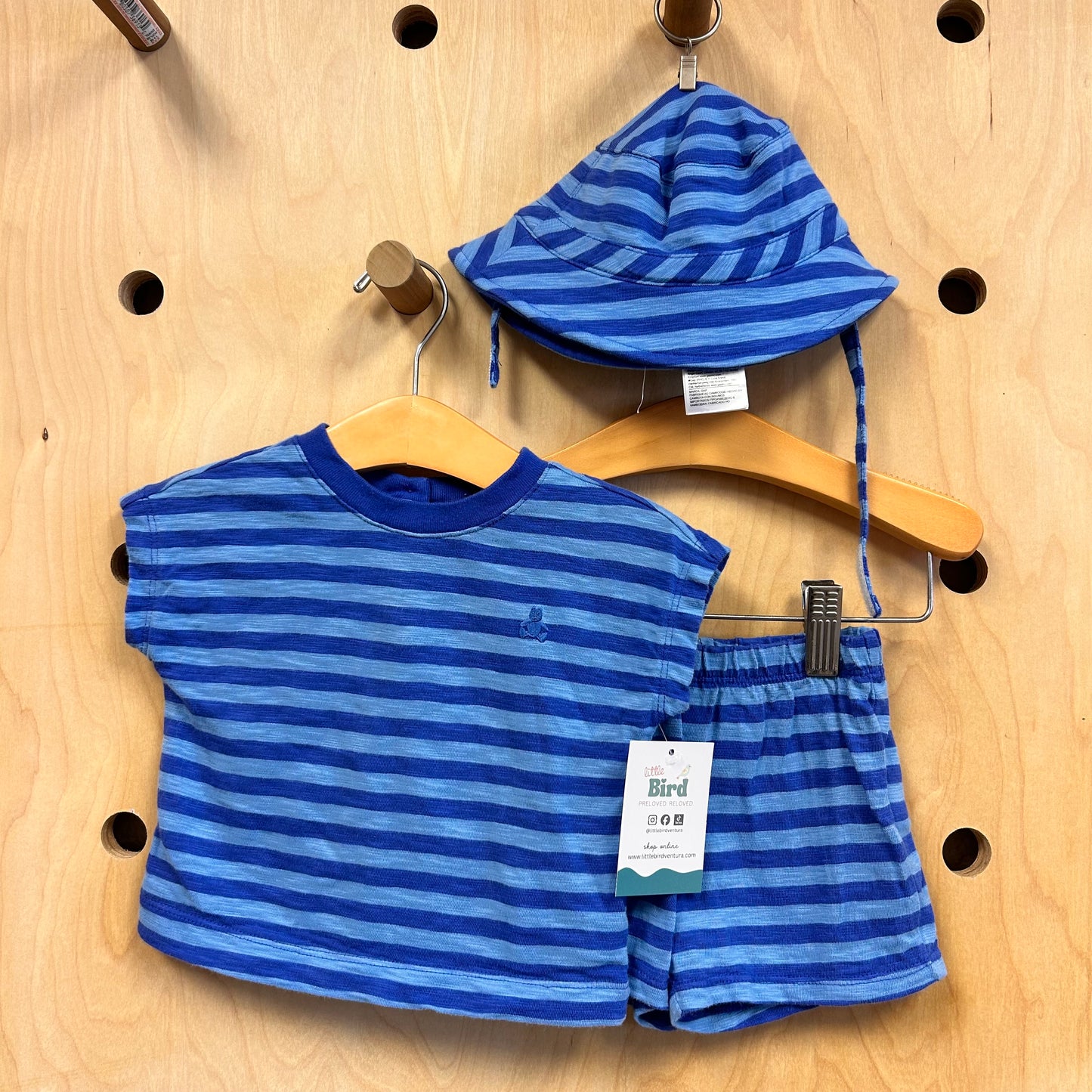 3pc. Blue Striped Outfit