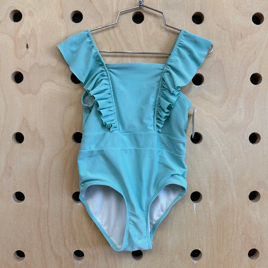 Blue Ruffle Swimsuit