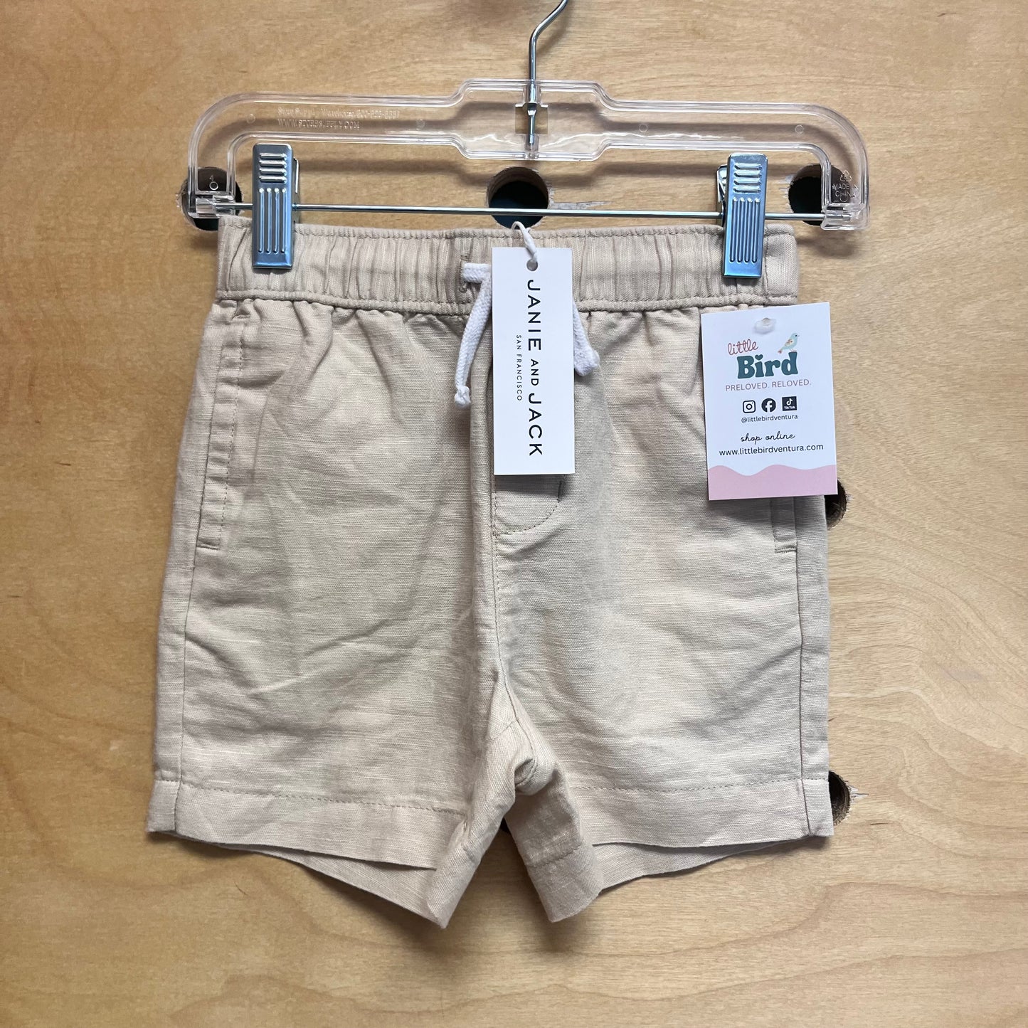 Cream Linen Blend Shorts NEW!