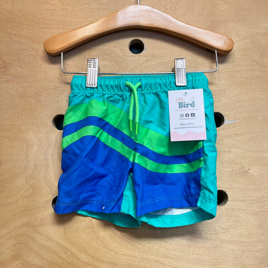 Blue/Green Drawstring Swim Shorts