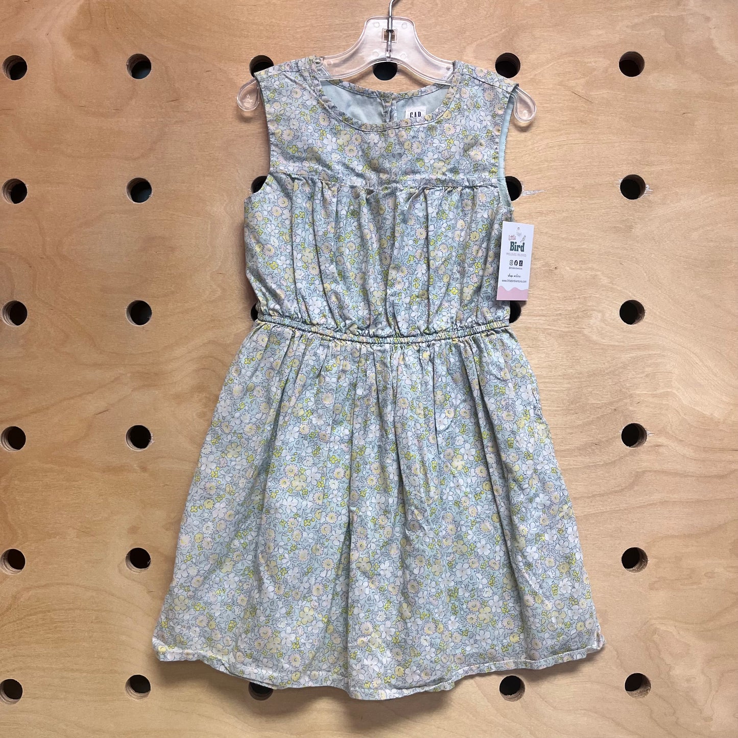 Aqua/Yellow Floral Dress