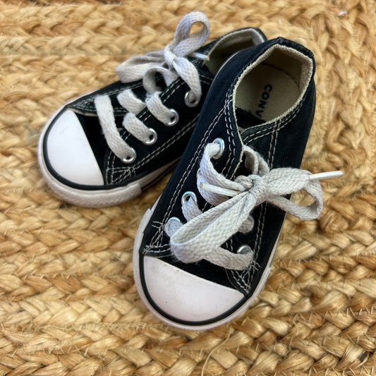 Navy Laced Low-Top Sneakers