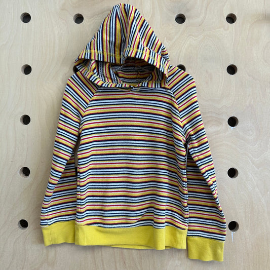 Yellow Striped Terry Hoodie