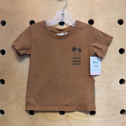 Brown 'Hanalei Kauai' Tee