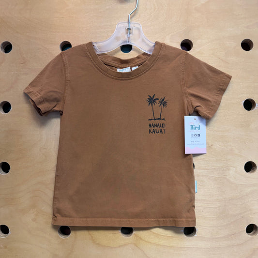 Brown 'Hanalei Kauai' Tee
