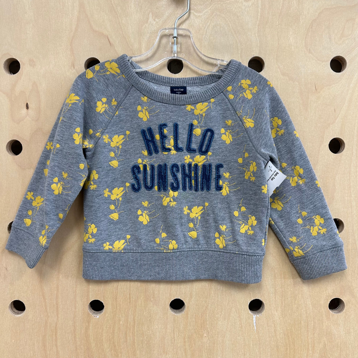 Grey Floral Hello Sunshine Pullover