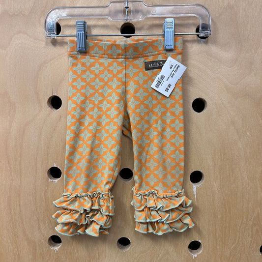 Orange & Mint Ruffle Leggings