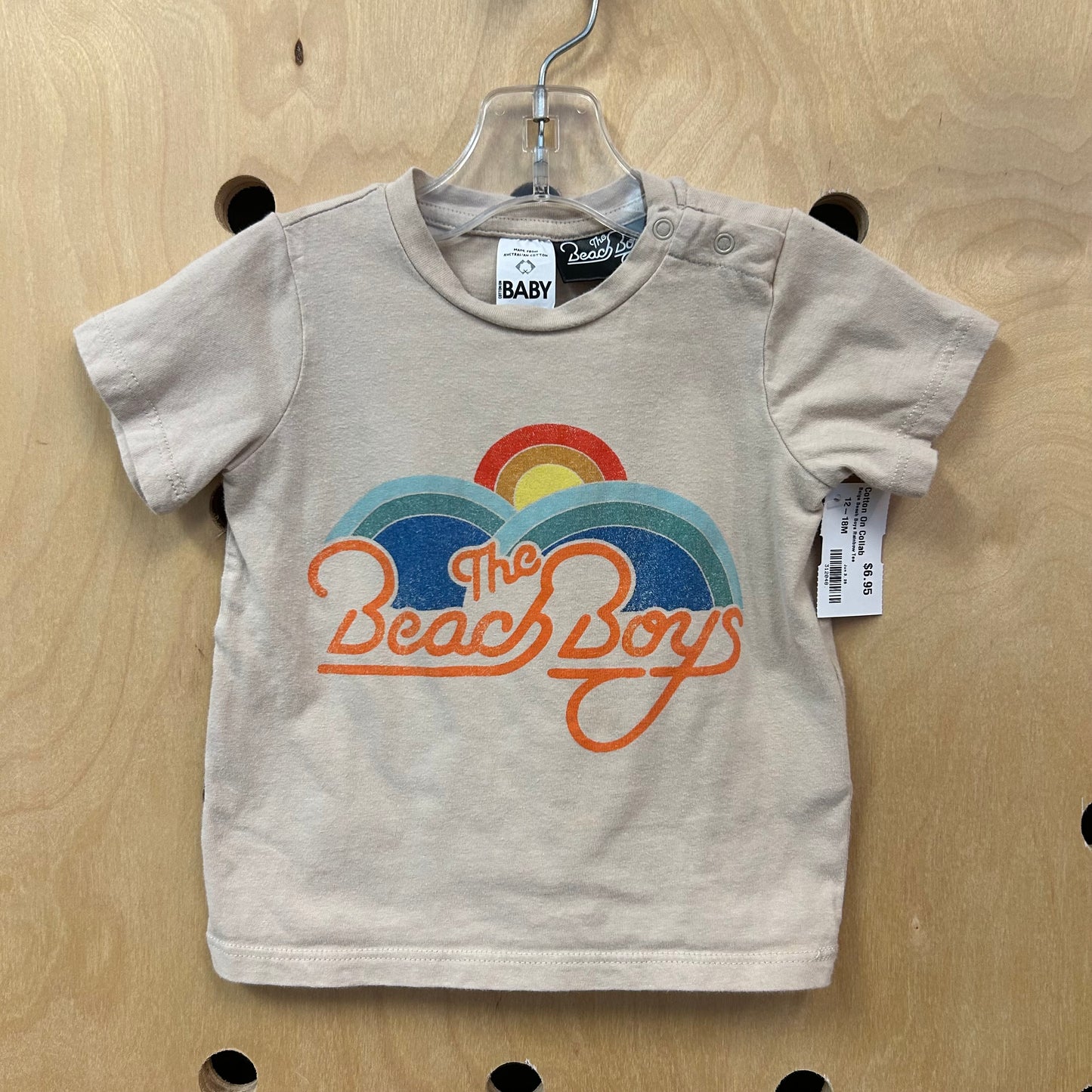 Beige Beach Boys Rainbow Tee
