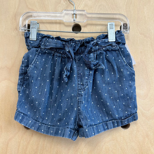 Denim Polka Dot Shorts