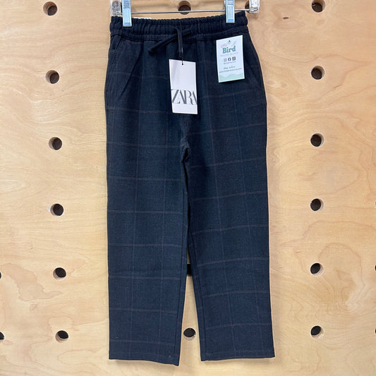 Grey Plaid Drawstring Bamboo Blend Pants NEW!