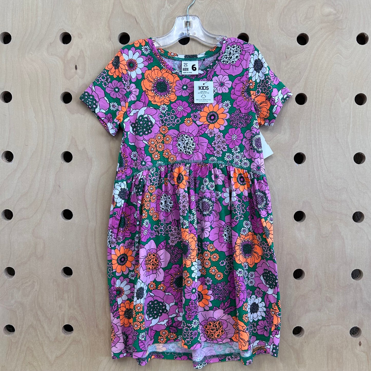 Green Bright Floral Dress NEW!