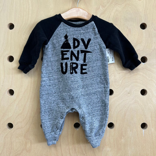 Black + Grey ADVENTURE Romper