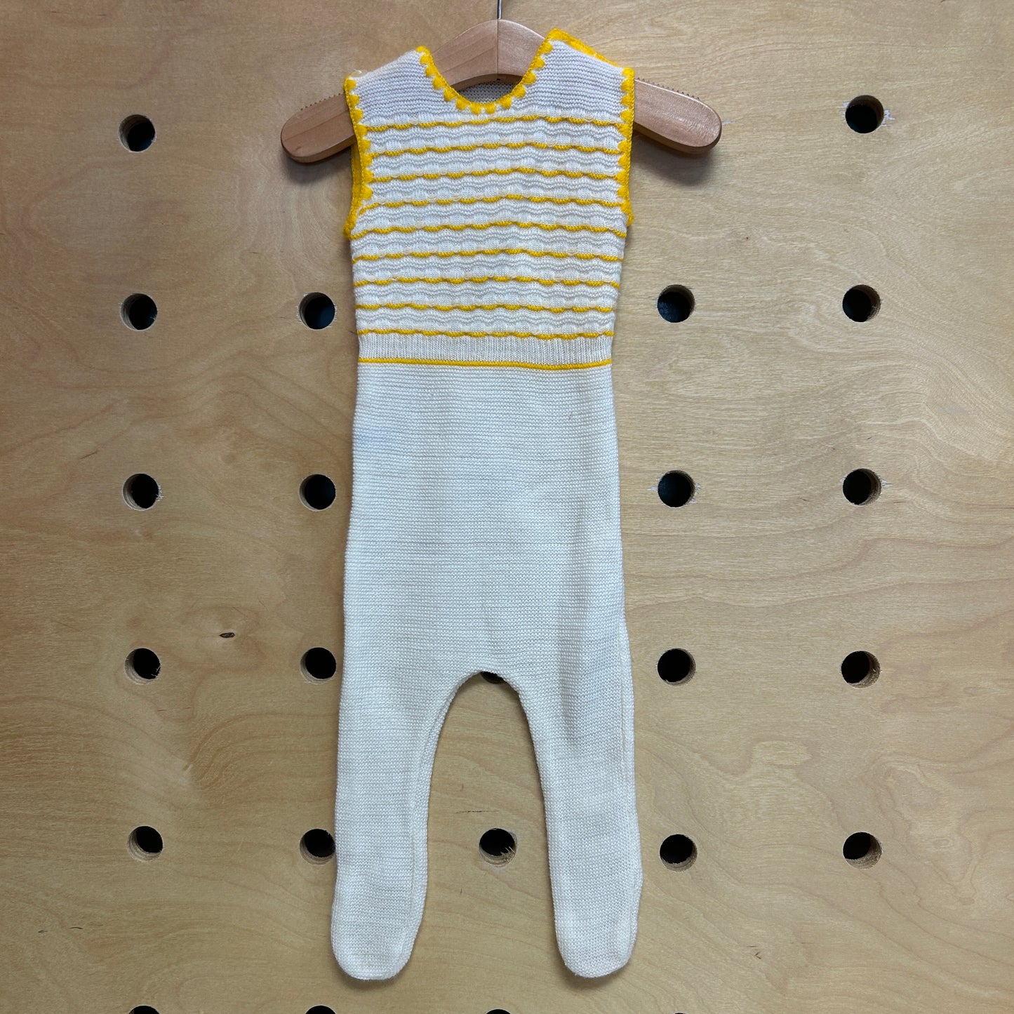 Kiwa Cream & Yellow Knit Romper