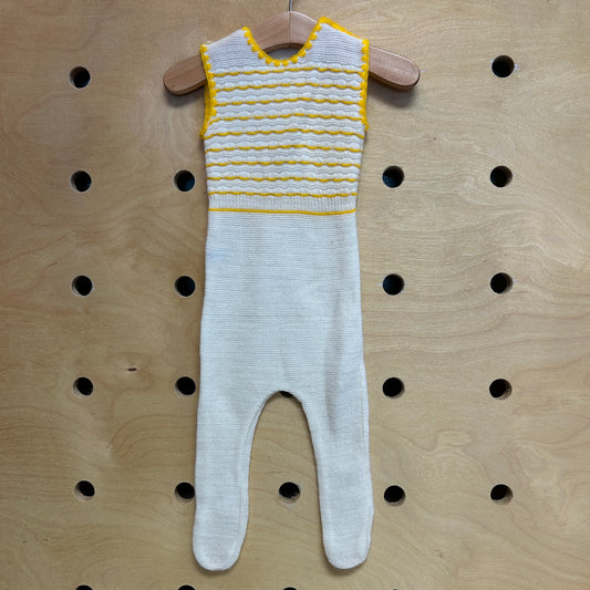 Kiwa Cream & Yellow Knit Romper